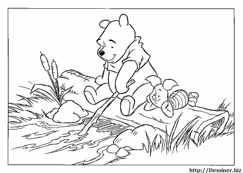 Page de coloriage Winnie l'Ourson #28829, collection Personnages de dessins animés, à imprimer et colorier