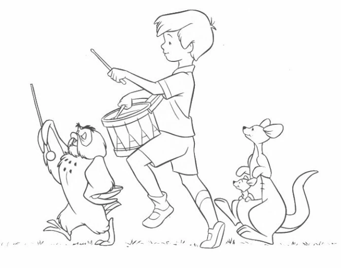 Coloriage gratuit Winnie l'Ourson #28831 de la collection Personnages de dessins animés à imprimer