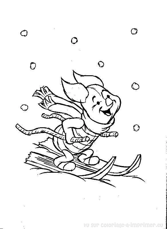 Dessin Winnie l'Ourson #28901 à colorier de la série Personnages de dessins animés, gratuit à télécharger et imprimer