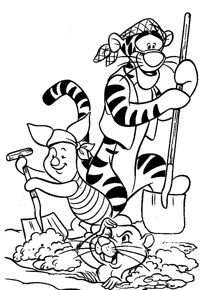 Joli coloriage Winnie l'Ourson #28965 de la collection Personnages de dessins animés, prêt à imprimer pour petits et grands