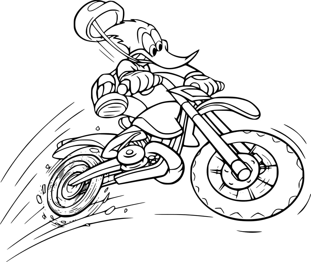 Dessin à colorier Woody Woodpecker #208893 issu de la collection Personnages de dessins animés, prêt à imprimer