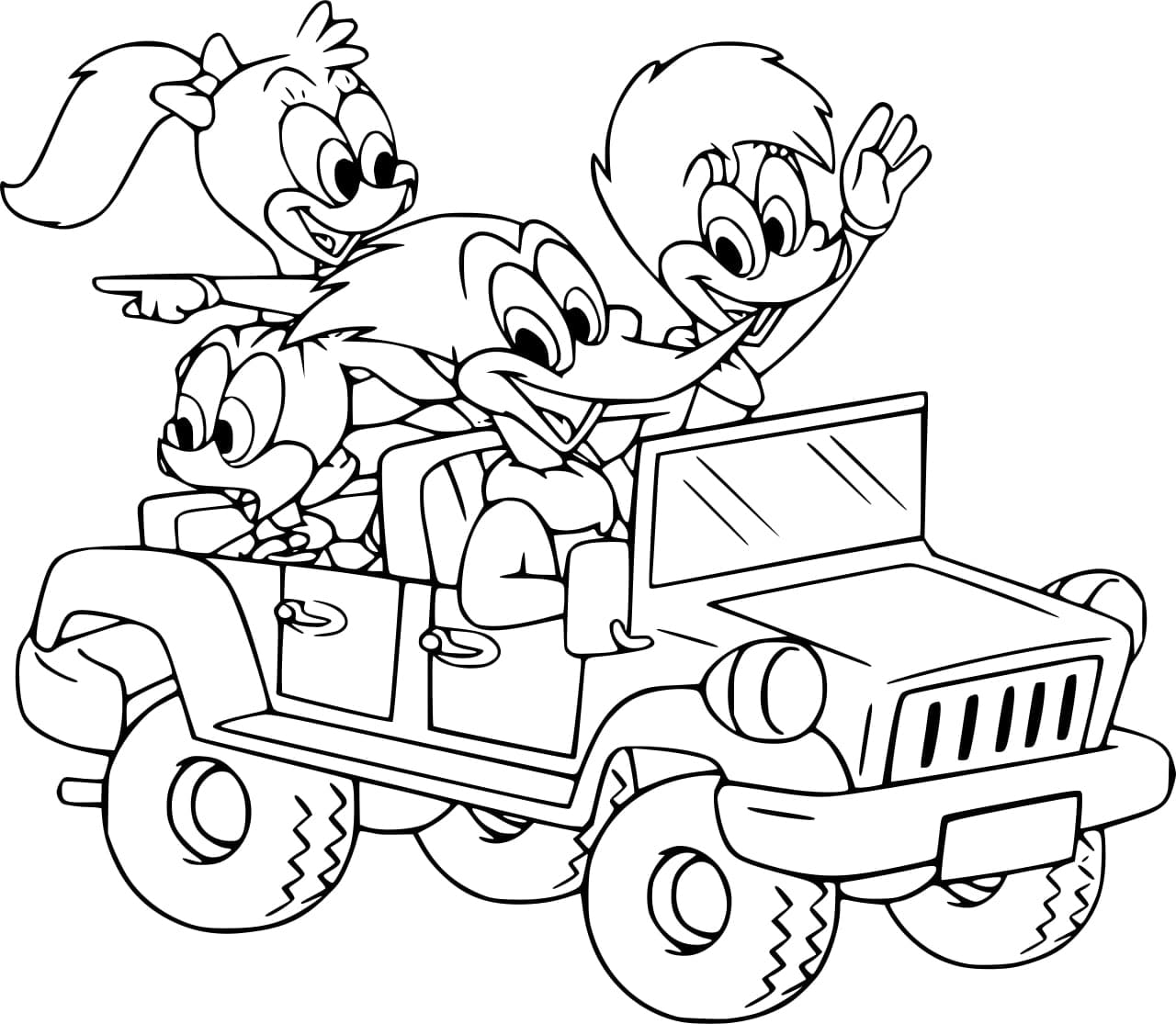Coloriage gratuit Woody Woodpecker #208894 de la collection Personnages de dessins animés à imprimer