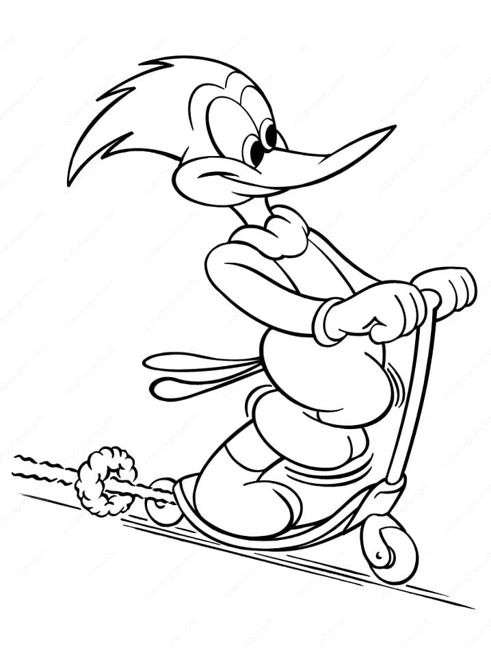 Coloriage gratuit Woody Woodpecker #208906 de la collection Personnages de dessins animés à imprimer