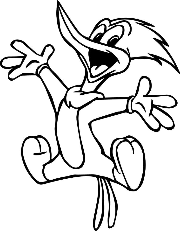Coloriage gratuit Woody Woodpecker #208910 de la collection Personnages de dessins animés à imprimer