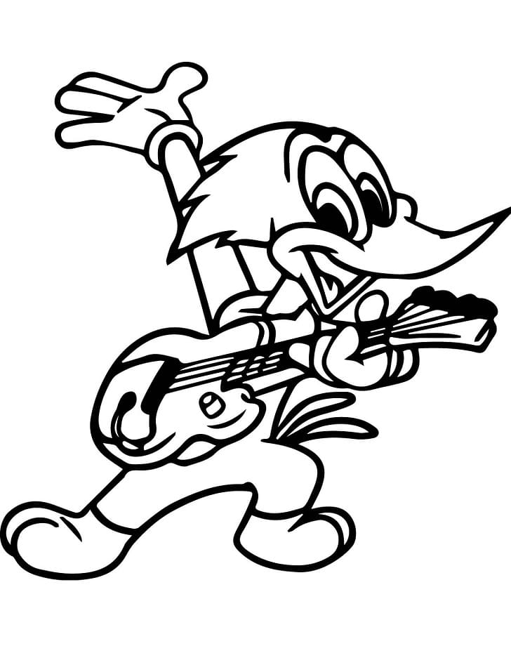 Page de coloriage Woody Woodpecker #208913, collection Personnages de dessins animés, à imprimer et colorier