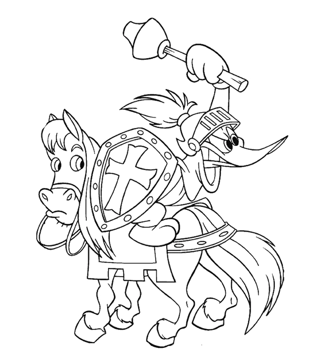 Dessin à colorier: Woody Woodpecker (Personnages de dessins animés) #28428 - Coloriages à Imprimer Gratuits