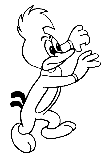 Dessin à colorier: Woody Woodpecker (Personnages de dessins animés) #28493 - Coloriages à Imprimer Gratuits