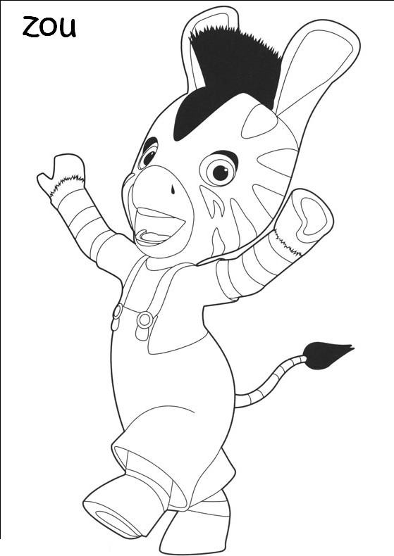 Coloriage gratuit Zou #24578 de la collection Personnages de dessins animés à imprimer