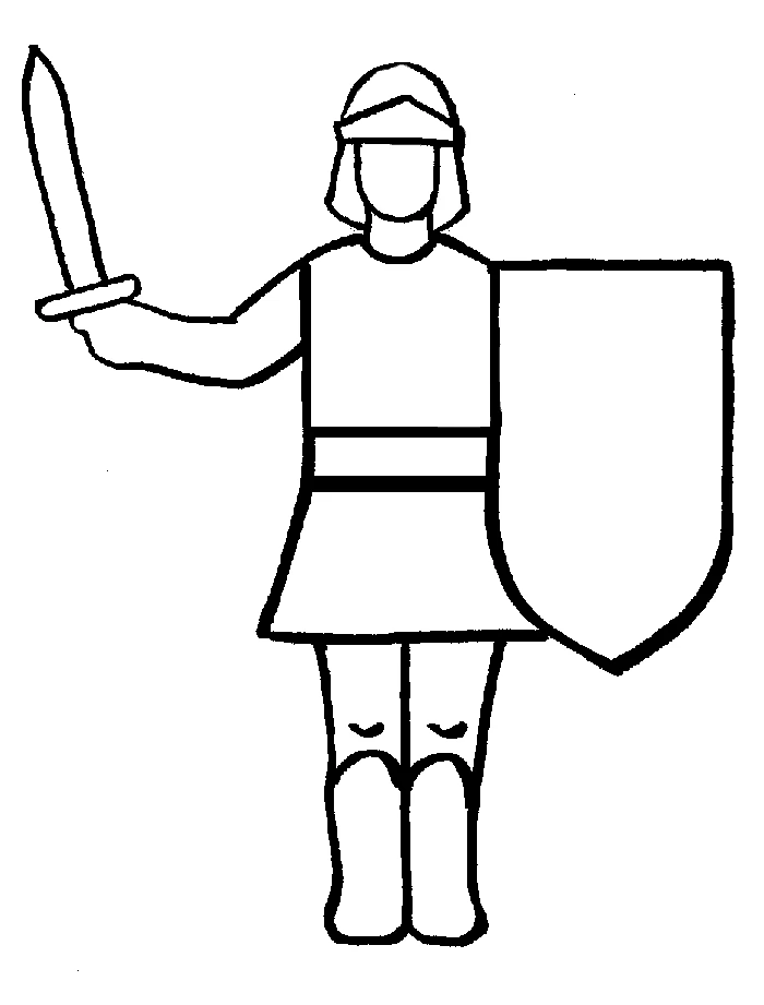 Dessin à colorier: Chevalier (Personnages de fantasy et d'aventure) #86924 - Coloriages à Imprimer Gratuits