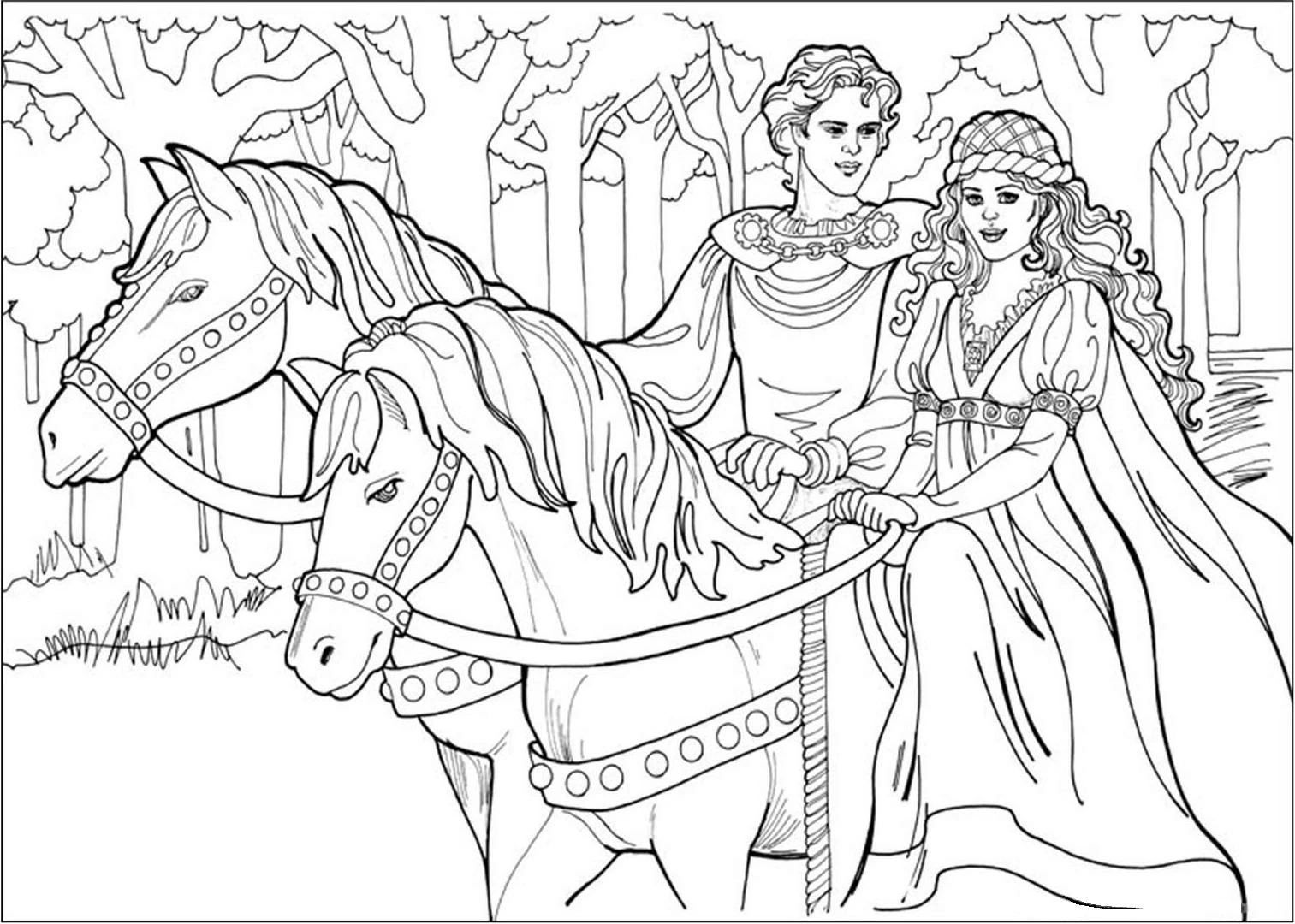Dessin à colorier: Chevalier (Personnages de fantasy et d'aventure) #87100 - Coloriages à Imprimer Gratuits