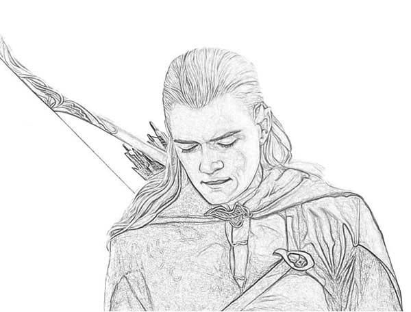 Dessin à colorier: Elfe (Personnages de fantasy et d'aventure) #94102 - Coloriages à Imprimer Gratuits