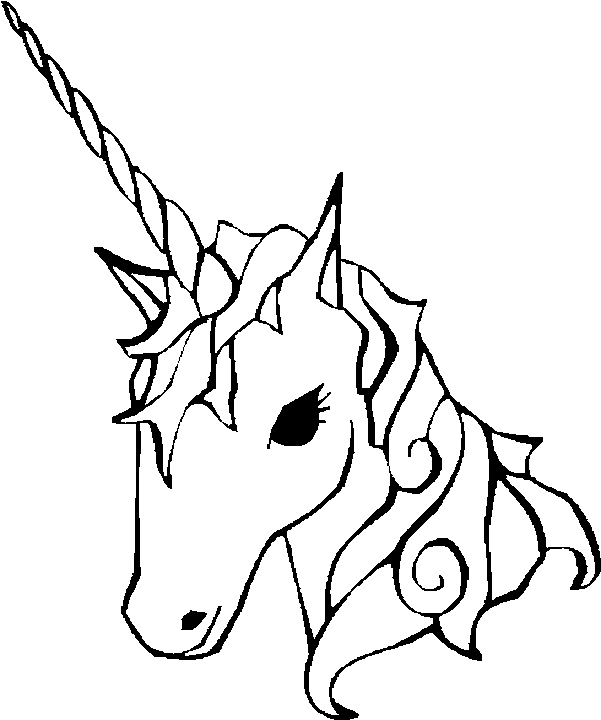 Dessin à colorier: Licorne (Personnages de fantasy et d'aventure) #19448 - Coloriages à Imprimer Gratuits