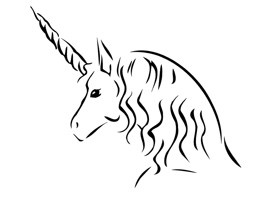 Dessin à colorier: Licorne (Personnages de fantasy et d'aventure) #19601 - Coloriages à Imprimer Gratuits