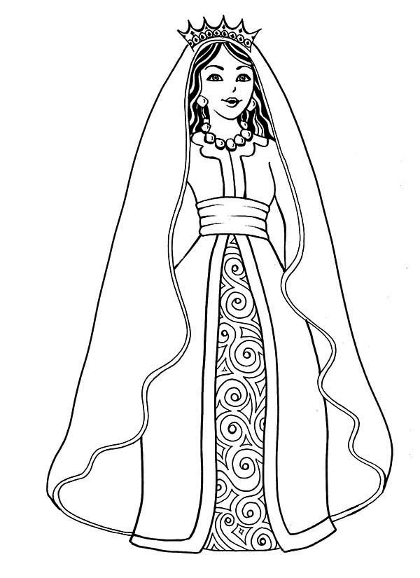 Dessin à colorier: Reine (Personnages de fantasy et d'aventure) #106265 - Coloriages à Imprimer Gratuits