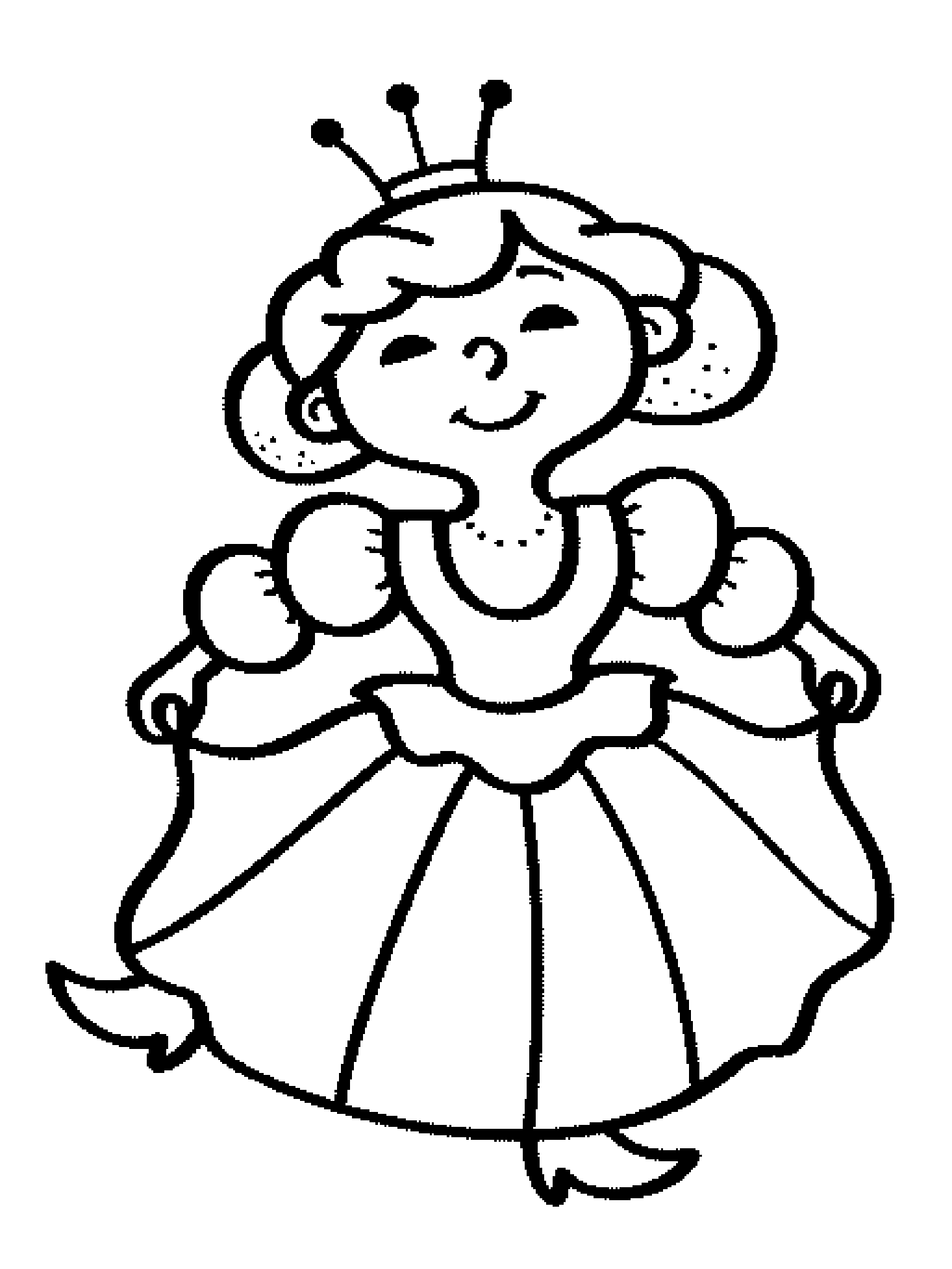 Dessin à colorier: Reine (Personnages de fantasy et d'aventure) #106320 - Coloriages à Imprimer Gratuits