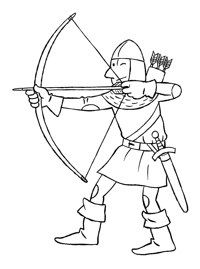 Dessin à colorier: Chevalier (Personnages fantastiques et d'aventure) #87037 - Coloriages à Imprimer Gratuits