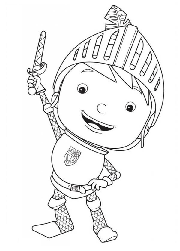 Dessin à colorier: Chevalier (Personnages fantastiques et d'aventure) #87123 - Coloriages à Imprimer Gratuits
