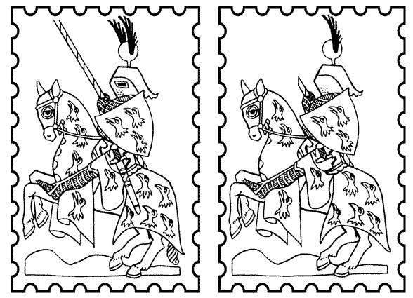 Dessin à colorier: Chevalier (Personnages fantastiques et d'aventure) #87137 - Coloriages à Imprimer Gratuits