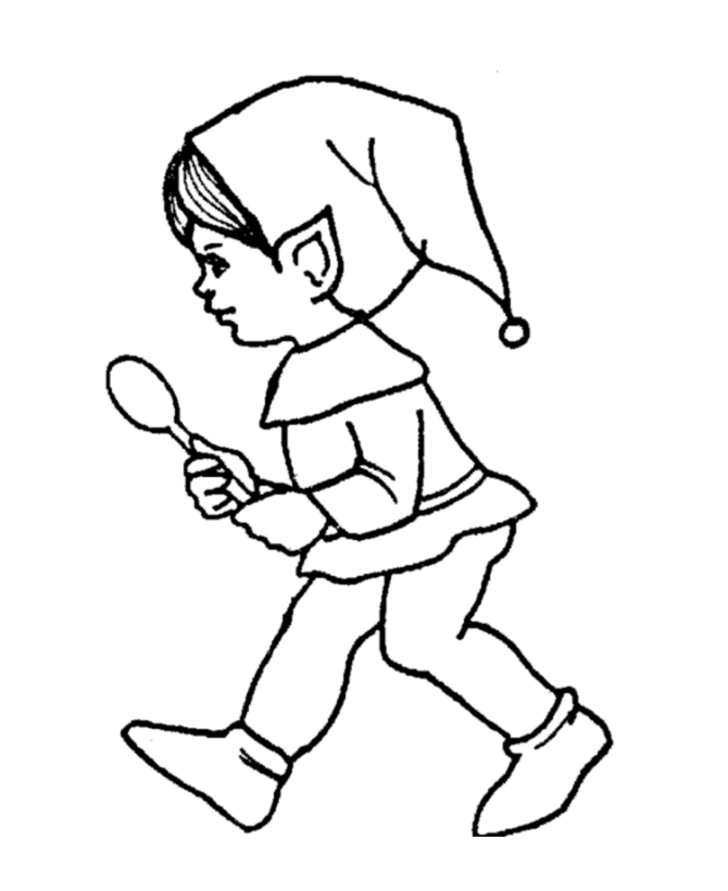 Dessin à colorier: Elfe (Personnages fantastiques et d'aventure) #93867 - Coloriages à Imprimer Gratuits