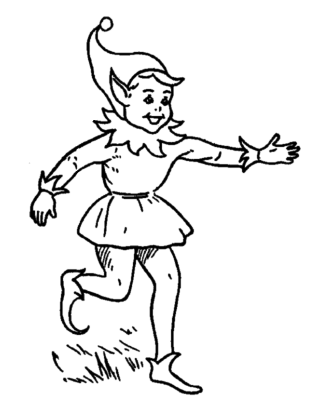 Dessin à colorier: Elfe (Personnages fantastiques et d'aventure) #93889 - Coloriages à Imprimer Gratuits