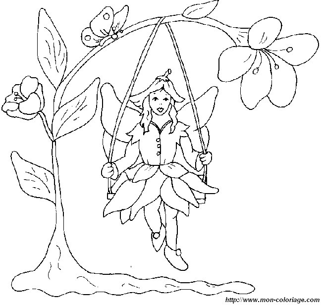 Dessin à colorier: Elfe (Personnages fantastiques et d'aventure) #94182 - Coloriages à Imprimer Gratuits