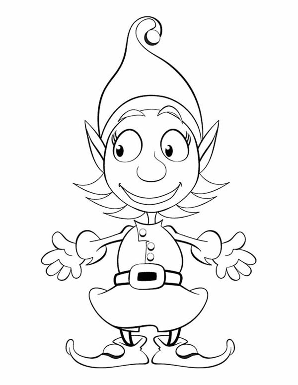 Dessin à colorier: Elfe (Personnages fantastiques et d'aventure) #94185 - Coloriages à Imprimer Gratuits