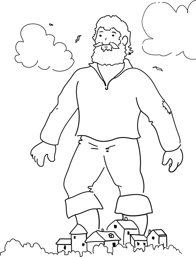 Dessin à colorier: Géant (Personnages fantastiques et d'aventure) #97790 - Coloriages à Imprimer Gratuits