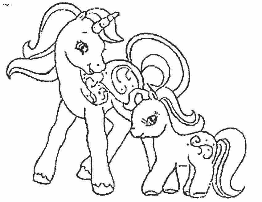 Dessin à colorier: Licorne (Personnages fantastiques et d'aventure) #19442 - Coloriages à Imprimer Gratuits