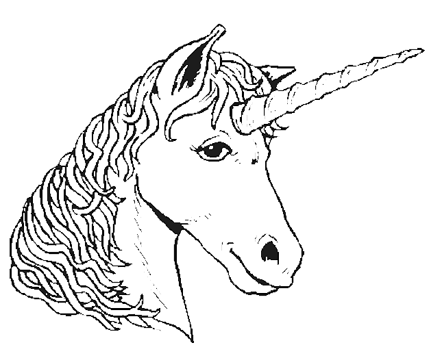 Dessin à colorier: Licorne (Personnages fantastiques et d'aventure) #19452 - Coloriages à Imprimer Gratuits