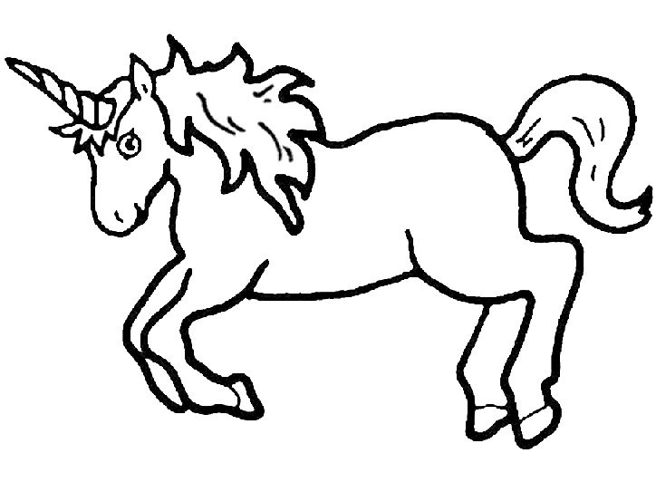 Dessin à colorier: Licorne (Personnages fantastiques et d'aventure) #19525 - Coloriages à Imprimer Gratuits