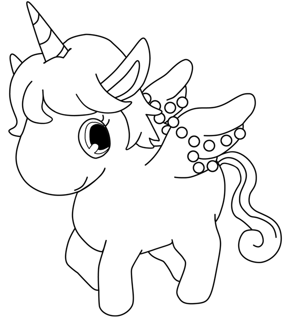 Dessin à colorier: Licorne (Personnages fantastiques et d'aventure) #19600 - Coloriages à Imprimer Gratuits