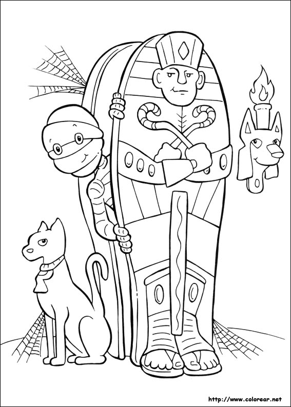 Dessin à colorier: Momie (Personnages fantastiques et d'aventure) #147665 - Coloriages à Imprimer Gratuits