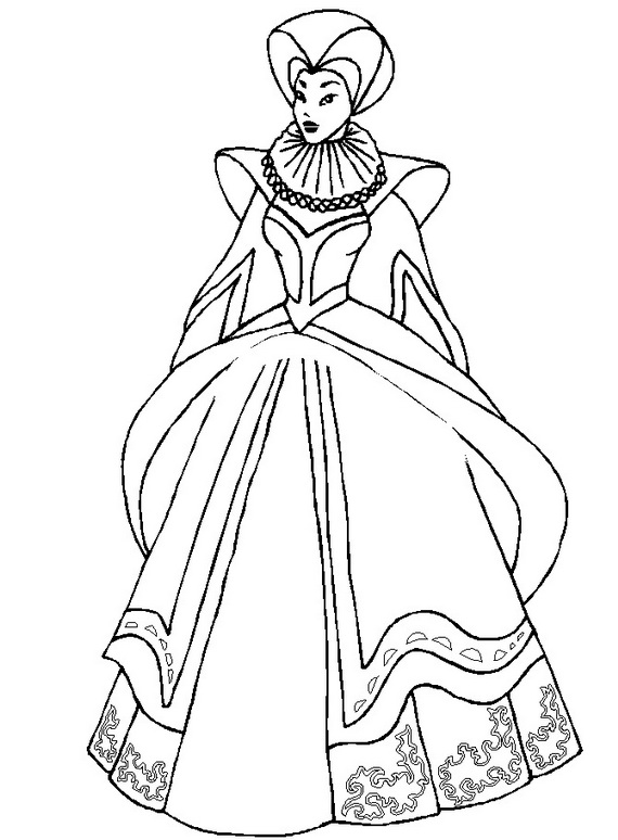 Dessin à colorier: Reine (Personnages fantastiques et d'aventure) #106224 - Coloriages à Imprimer Gratuits