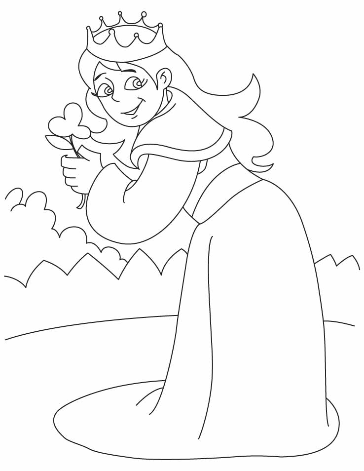 Dessin à colorier: Reine (Personnages fantastiques et d'aventure) #106245 - Coloriages à Imprimer Gratuits