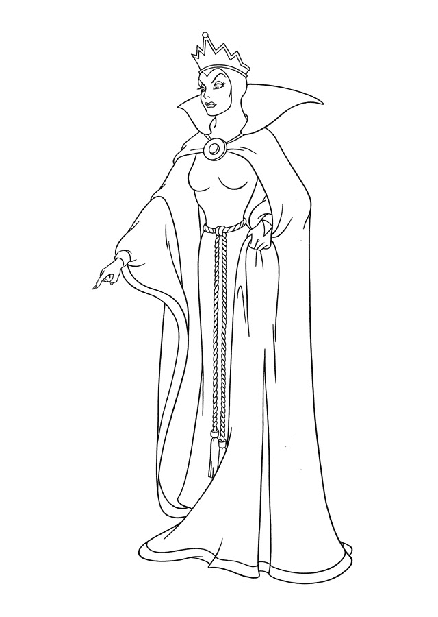 Dessin à colorier: Reine (Personnages fantastiques et d'aventure) #106291 - Coloriages à Imprimer Gratuits