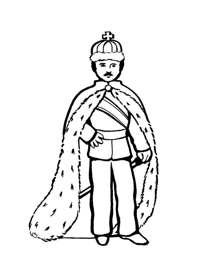 Dessin à colorier: Roi (Personnages fantastiques et d'aventure) #106913 - Coloriages à Imprimer Gratuits