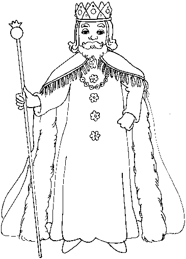 Dessin à colorier: Roi (Personnages fantastiques et d'aventure) #106928 - Coloriages à Imprimer Gratuits