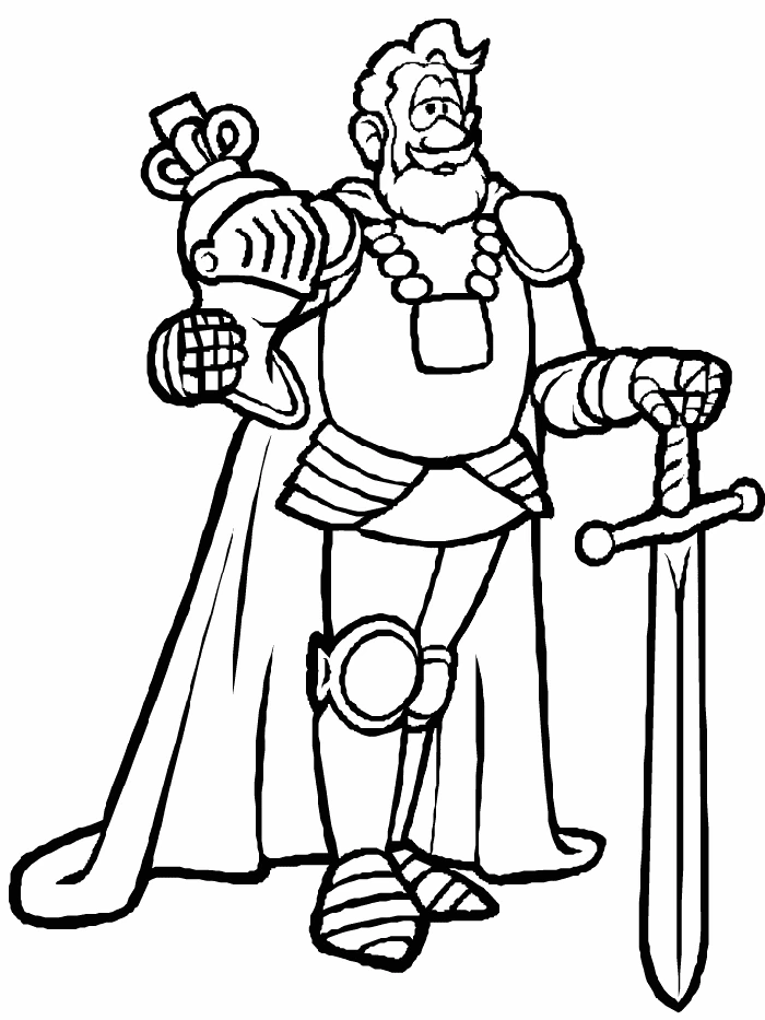 Dessin à colorier: Roi (Personnages fantastiques et d'aventure) #106957 - Coloriages à Imprimer Gratuits