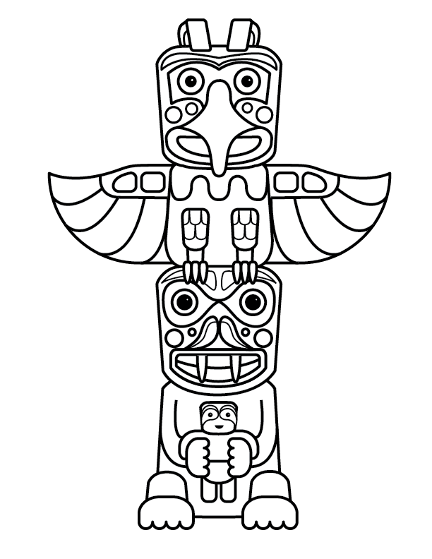 Dessin à colorier: Amérindien (Personnages) #149038 - Coloriages à Imprimer Gratuits