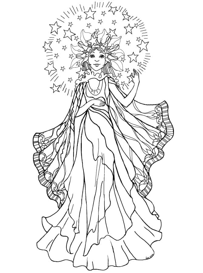 Coloriage Ange #203840 à imprimer gratuitement, extrait de la collection Personnages