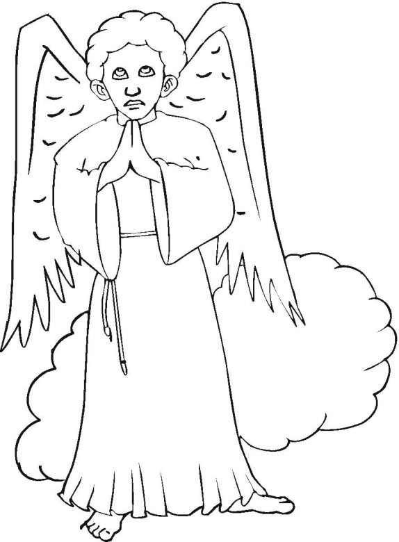 Dessin à colorier: Ange (Personnages) #86421 - Coloriages à Imprimer Gratuits