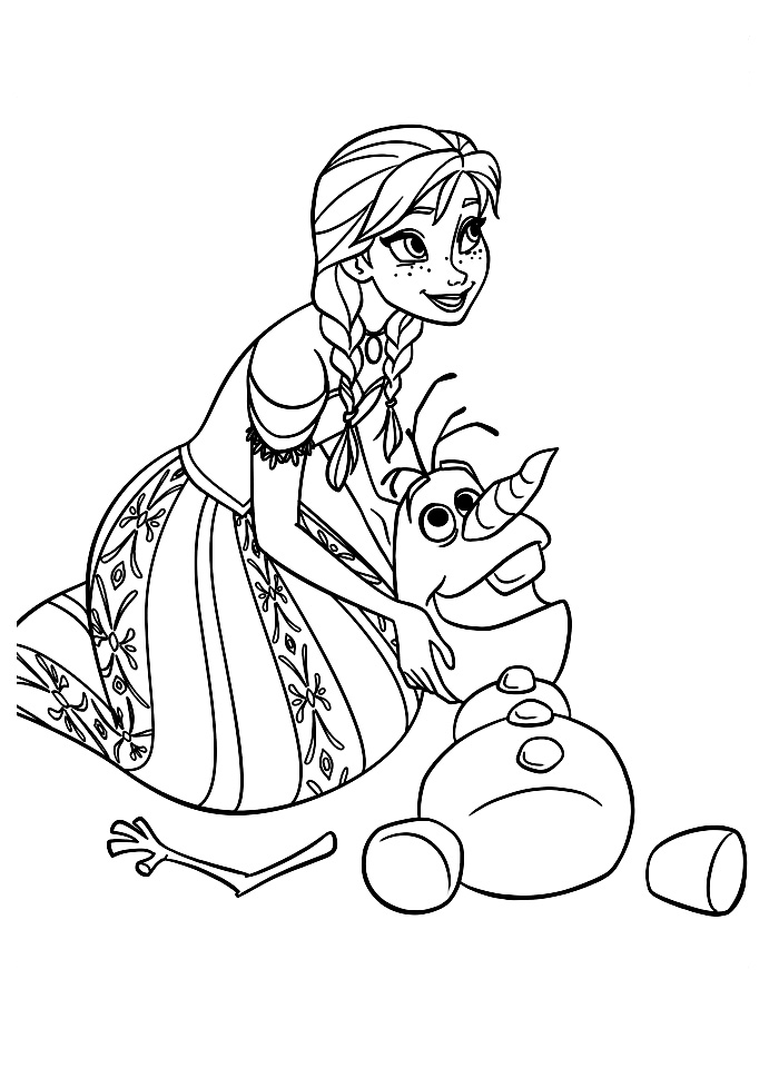 Dessin à colorier: Bonhomme de Neige (Personnages) #89275 - Coloriages à Imprimer Gratuits