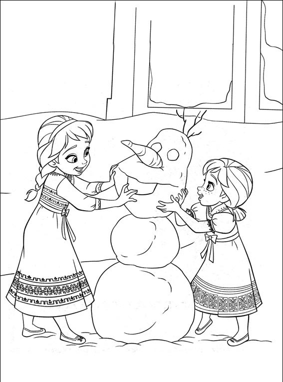 Dessin à colorier: Bonhomme de Neige (Personnages) #89312 - Coloriages à Imprimer Gratuits