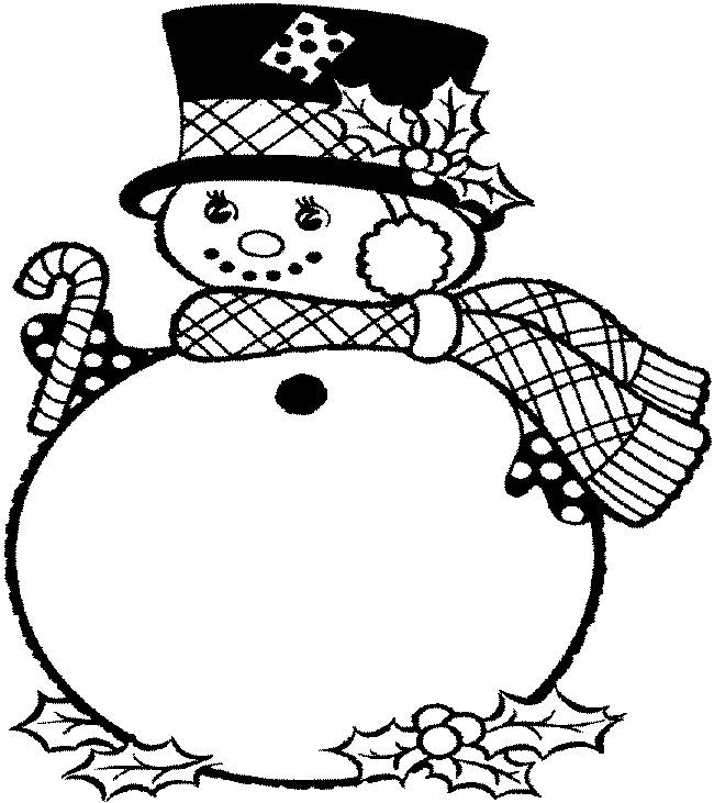 Dessin à colorier: Bonhomme de Neige (Personnages) #89343 - Coloriages à Imprimer Gratuits