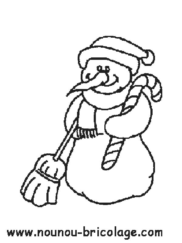 Dessin à colorier: Bonhomme de Neige (Personnages) #89422 - Coloriages à Imprimer Gratuits