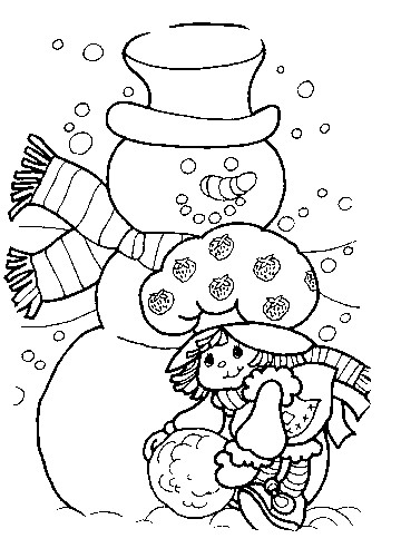 Dessin à colorier: Bonhomme de Neige (Personnages) #89466 - Coloriages à Imprimer Gratuits