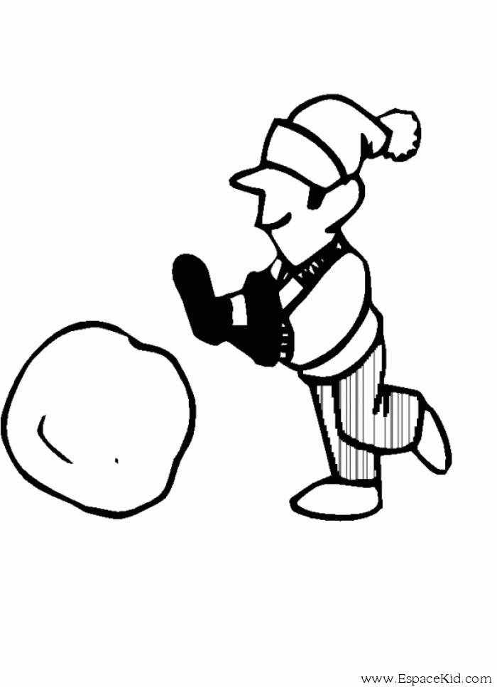 Dessin à colorier: Bonhomme de Neige (Personnages) #89477 - Coloriages à Imprimer Gratuits