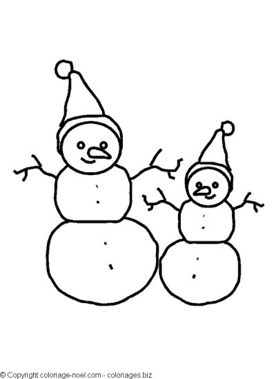 Dessin à colorier: Bonhomme de Neige (Personnages) #89488 - Coloriages à Imprimer Gratuits