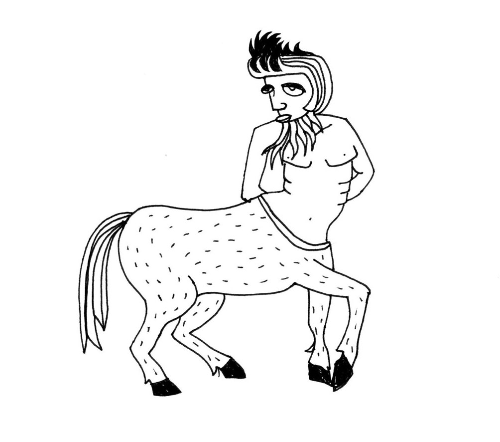 Dessin à colorier: Centaure (Personnages) #149615 - Coloriages à Imprimer Gratuits