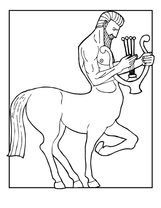 Coloriage imprimable Centaure #209599 de la collection Personnages à colorier aux crayons